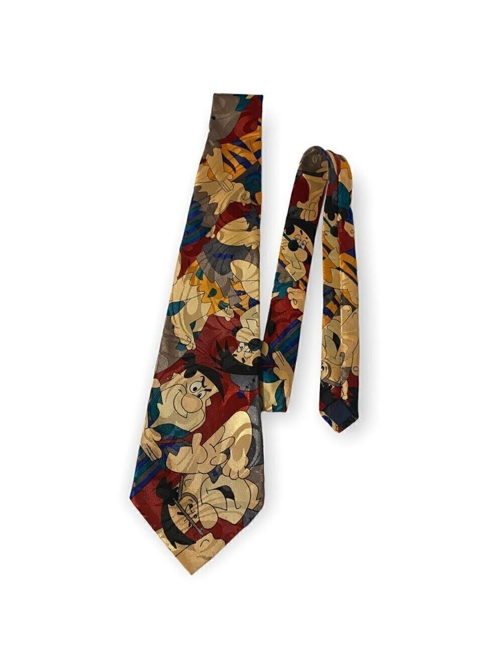 Vintage Flintstones Bunbury Hand-Made Silk Neck Tie